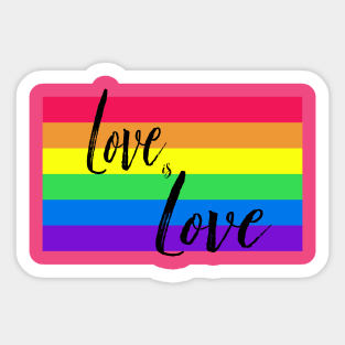 Rainbow Flag Love is Love Sticker